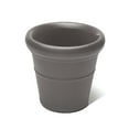 thumbnail image 2 of Step2 Claremont 2pk Plastic Dark Cedar Round Planter 15" W x 15" D x 28" H, 2 of 25