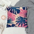 thumbnail image 2 of Acheng Palm Leaves with Lush Branches and Leaves Tropical Jungle Palm Leaves Plush Pillowcase White, 2 of 5