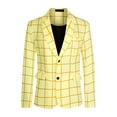 thumbnail image 5 of INSPIRE CHIC Formal Plaid Sports Coat for Men's Notch Lapel Prom Checked Pattern Blazer, 5 of 5
