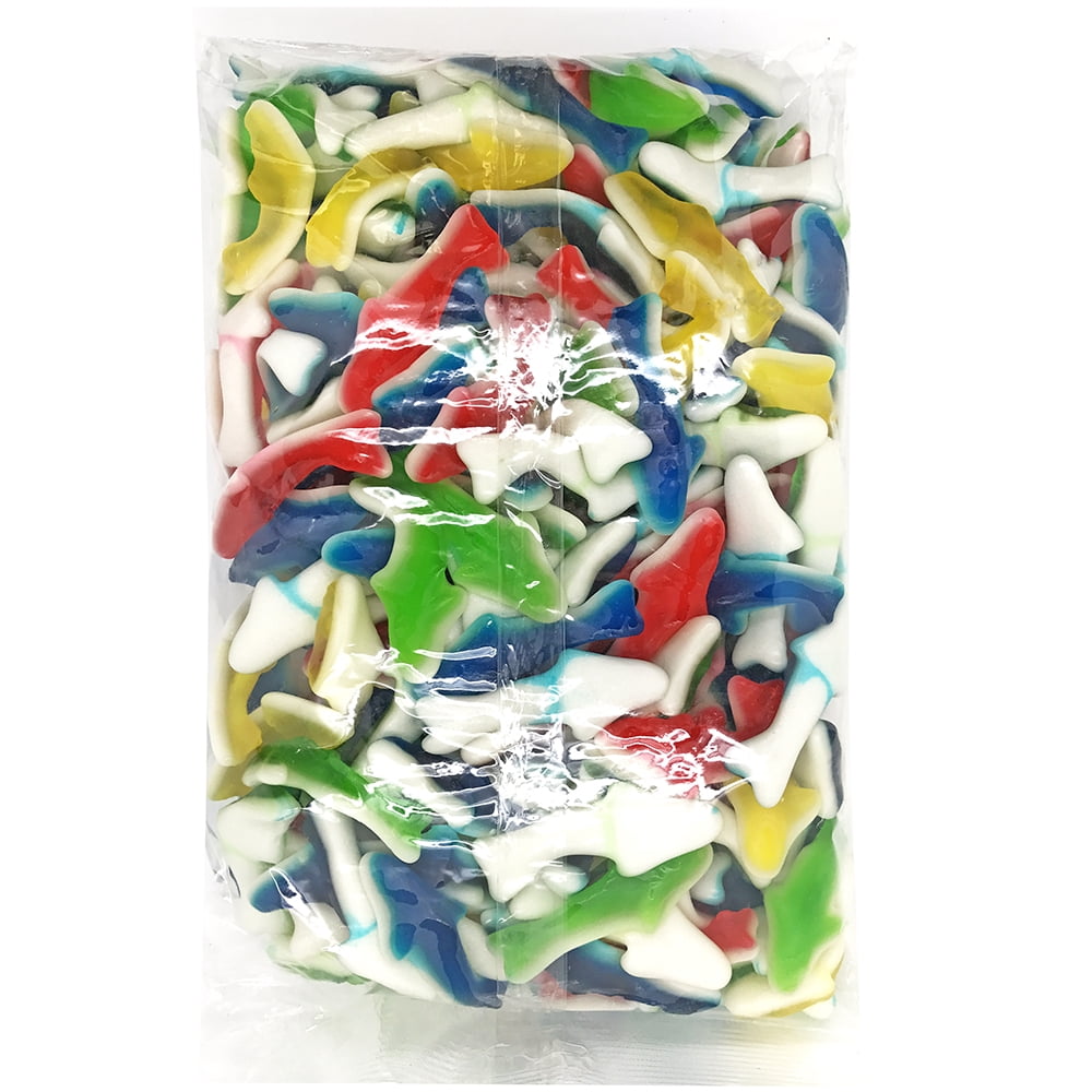 SweetGourmet Assorted Sharks Foam Bottom gummy candy bulk 5 pounds
