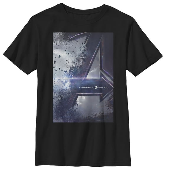Boy's Marvel Avengers: Endgame Movie Poster Graphic Tee Black Small