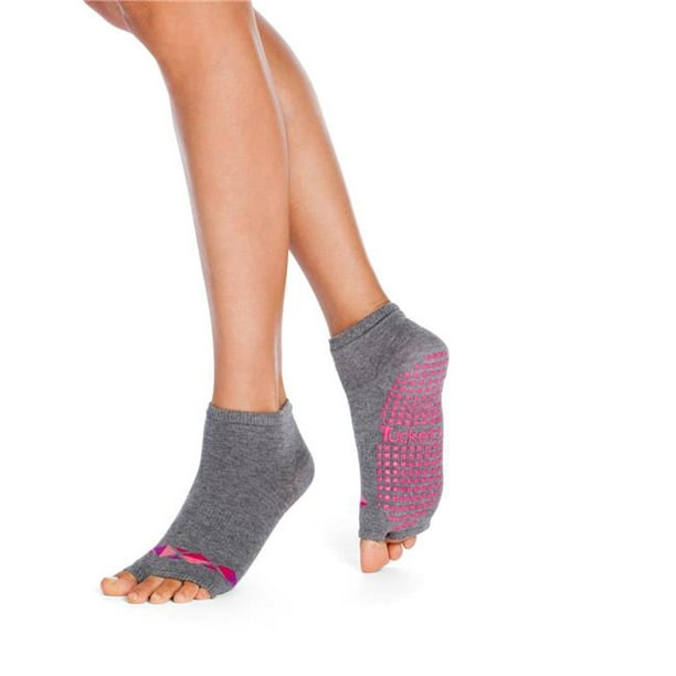 Tucketts SQ4189504 Anklet Yoga Socks - Moli Grey & Pink 