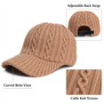 thumbnail image 4 of VONCOS Women Cable Knit Baseball Cap for Women Thick Warm Fall Winter Knitted Hat with Adjustable Strap for Daily Outdoor Use, 4 of 4