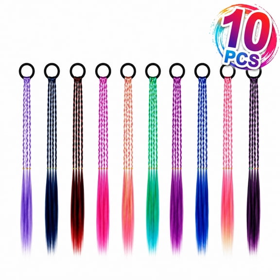 Braiding Hair Set for Kids Hair Extension Colored Hair Extensions Hair Accessories for Girls