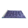 thumbnail image 2 of Ahgly Company Machine Washable Indoor Square Persian Blue Traditional Area Rugs, 4' Square, 2 of 4