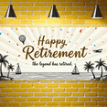 thumbnail image 5 of Tropical Theme Happy Retirement Beach Banner Palm Trees Travel for Retirement Party Celebration Vacation, 5 of 8
