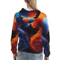 thumbnail image 7 of Kdxio Red And Blue Abstract Print Womens Oversized Hoodies Sweatshirts Hooded Pullover Tops Sweaters Casual-Small, 7 of 7