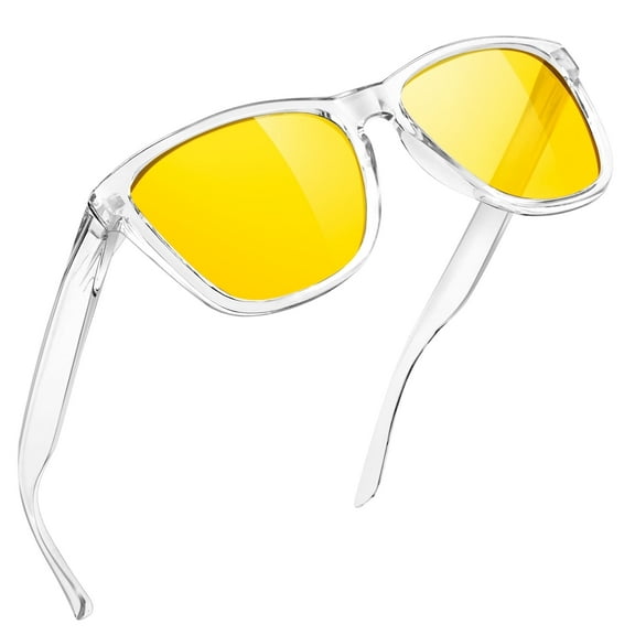 Joopin Night Vision Glasses for Men Women Yellow Fishing Driving Hiking Glasses UV400 Protection(Clear)
