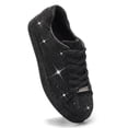 thumbnail image 2 of LUCKY STEP Rhinestone Fashion Glitter Sneakers Shiny Platform Shoes,Black Rhinestone,Womens, 2 of 6