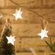 thumbnail image 2 of Cadena de luces LED para decoración de ventanas de bodas y festivales con forma de estrella de perla navideña, 2 of 5