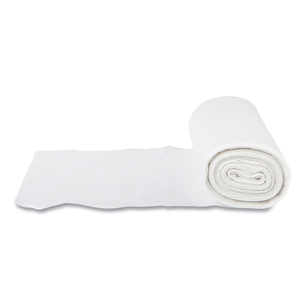 Inteplast High-Density Interleaved 60-Gallon Clear Garbage Bags, 25 Bags, 8 Pack