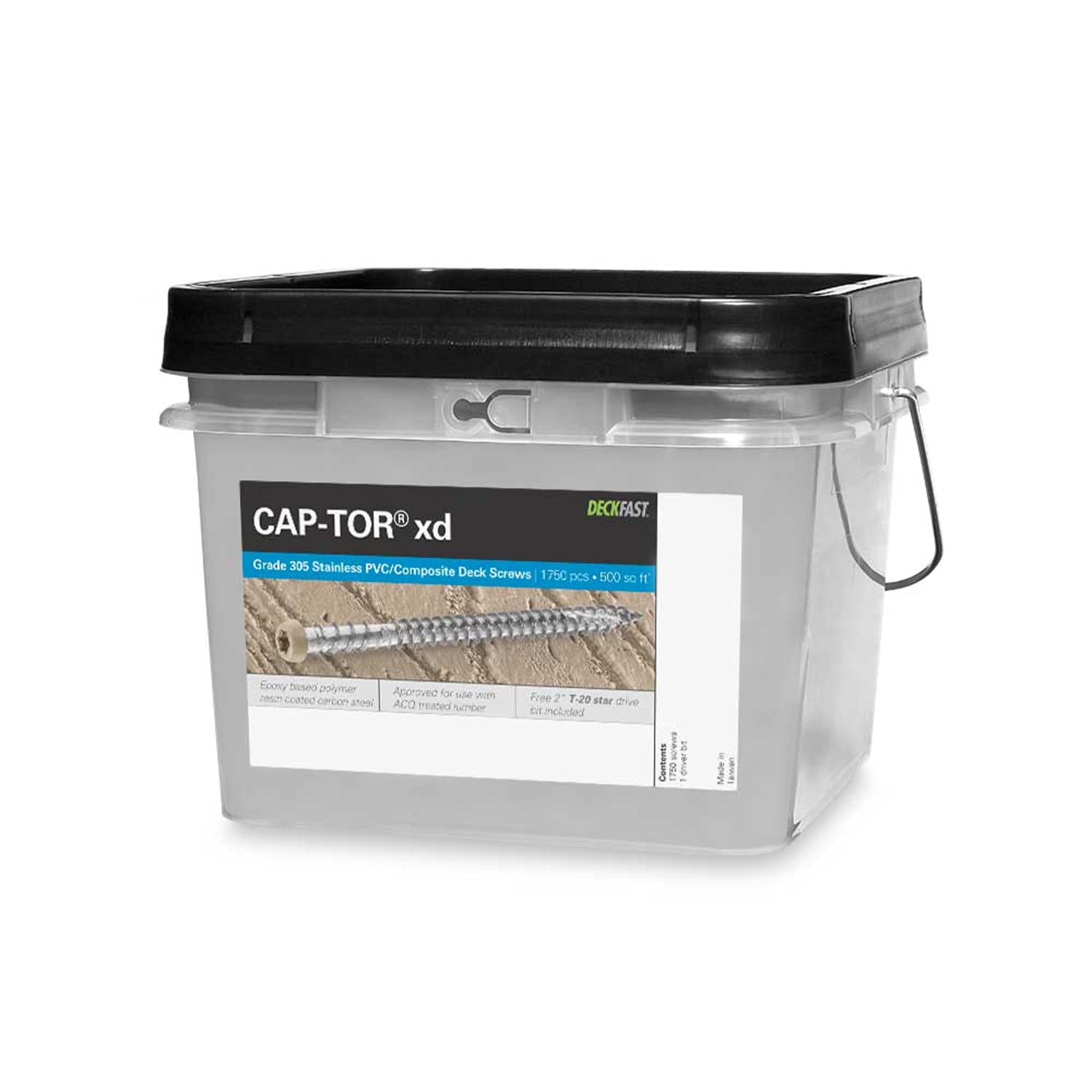 Starborn CapTor xd Screws for PVC & Composite Decking Gray 10 X 21