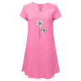 thumbnail image 4 of FcBaudy Robes d'Été pour Femmes, Robes pour Femmes, Jupe pour Femmes Mode Féminine Ample Loisirs Col en V Manches Courtes Robes d'Été Robe pour Femmes, 4 of 5