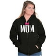 thumbnail image 3 of Queen Mom Cute Mothers Day Present Womens Plus Size Graphic Zipper Hoodie Brisco Brands 2X, 3 of 5