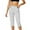 White, variant on Dressy Capri Pants for Curvy Women Plus Size High Waist Capris Pants Polka Dot Casual Office Work Hiking Golf Black, 4XL