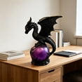 thumbnail image 3 of Large Dragon with Purple Storm Ball Orbe Statue Lamp,Shaped Lamp Decoration With USB Socket, 3 of 6
