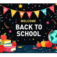 thumbnail image 4 of Colorful Welcome Back to School Banner with School Supplies Elements Backdrop Party Decorations for Classroom Decor School Events Opening Ceremonies Photo Props, 4 of 4