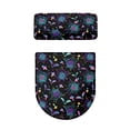 thumbnail image 4 of HELLHERO Dark Spider web Adjustable Soft Universal Polyester Fabric Toilet Lid Seat Cover Set Toilet Easy to Install Washable 17"x21" Set of 2, 4 of 7