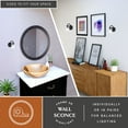 thumbnail image 3 of Toledo 1 Light Black Industrial Bathroom Vanity Fixture Clear Glass, 3 of 11