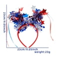 thumbnail image 7 of Patriotic Red White Blue Headband, Sparkly Tinsel & Star Hair Hoop for 4th of July Parties, 7 of 7