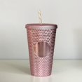 thumbnail image 1 of Non-Branded Studded Tumbler (16 oz, Metallic Pink), 1 of 1