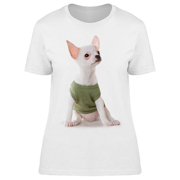 Chihuahua Sitting With A Shirt O T-Shirt Women -Image by Shutterstock, Female Medium