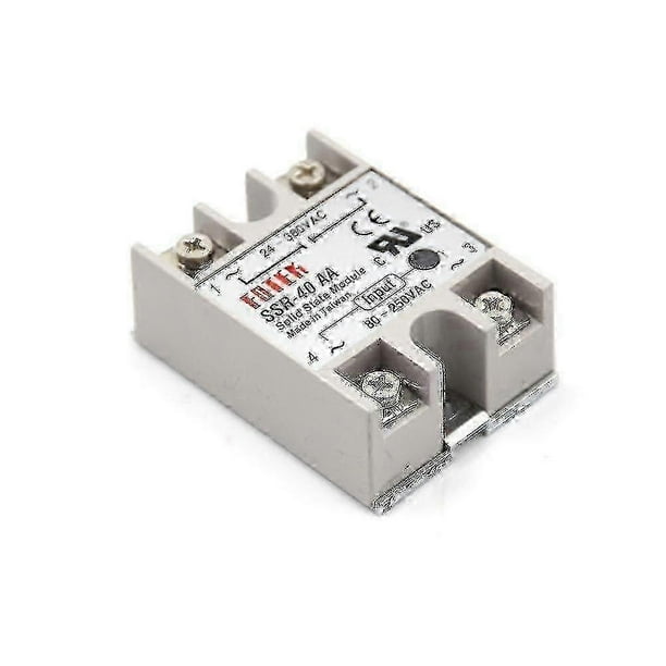 Solid State Relay Ssr-40aa-h 40a Actually 80-250v Ac To 90-480v Ssr 40aa Hfmqv)