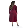 thumbnail image 3 of Vestido midi de terciopelo Roman Fashion Tallas Extras 3826 Vino 36, 3 of 6