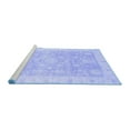 thumbnail image 2 of Ahgly Company Machine Washable Indoor Square Oriental Blue Modern Area Rugs, 4' Square, 2 of 4