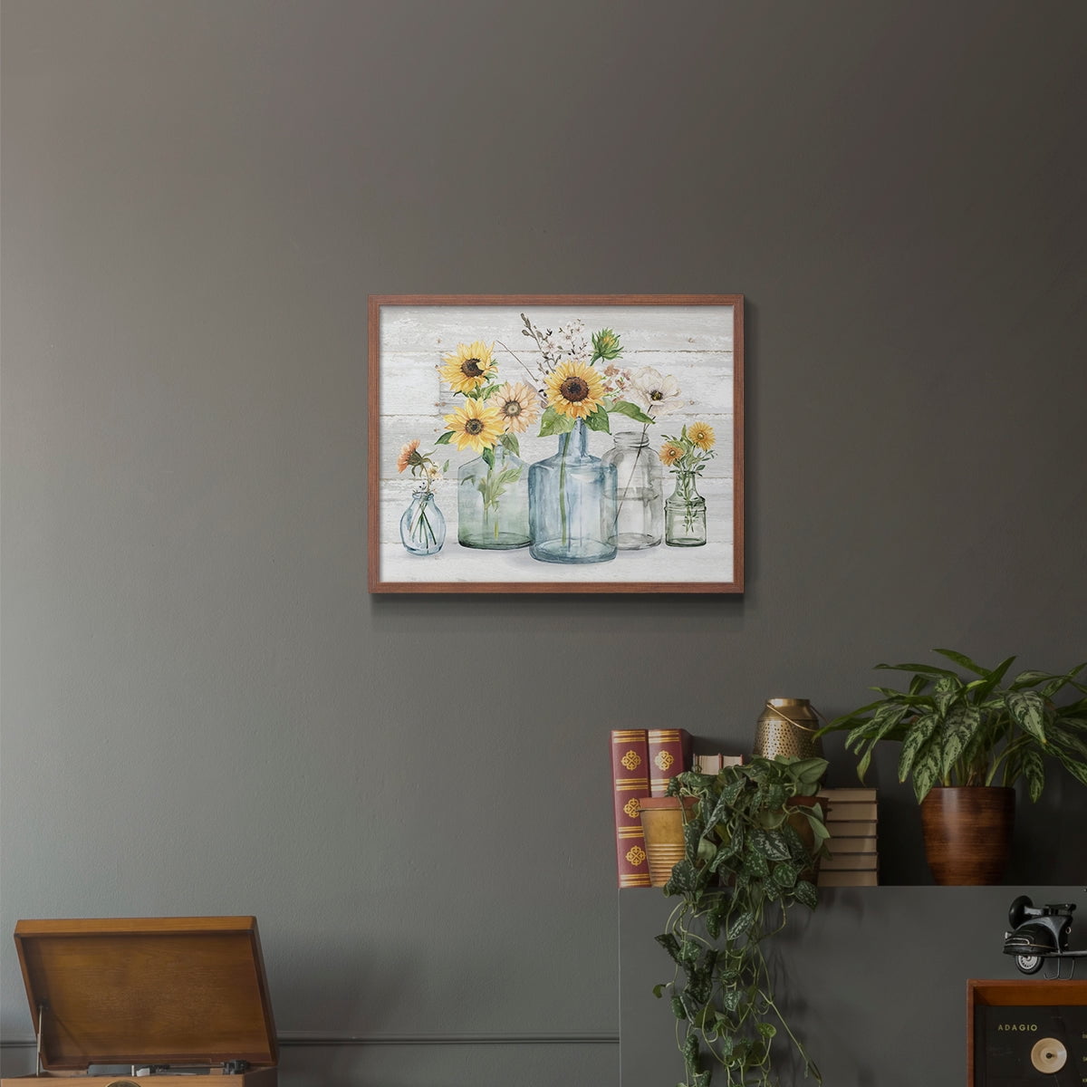 Sunflower Extravaganza by Carol Robinson - Restickable Framed Giclée Print