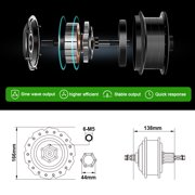 Yose Power 26 inch ebike conversion kit 48V500W rear motor with 48V13Ah lithium battery and wheel Cassette or Screwed option with integrated controller, LED display, PAS sensor electric bike hub motor