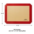 thumbnail image 3 of Last Confection Silicone Baking Mat, 8-1/2" x 11-1/2" - (Set of 2) Professional Non-Stick Food Safe Tray Pan Liners, 3 of 7