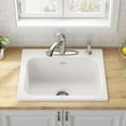 thumbnail image 3 of American Standard Quince Drop-in Cast Iron 25 in. 4-Hole Single Bowl Kitchen Sink in Brilliant White, 3 of 5