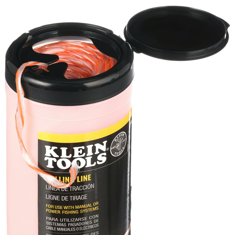 Klein Tools 56108 Poly Pull Line with Orange Tracer, 500-Foot