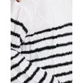 thumbnail image 5 of INSPIRE CHIC Women's Striped Sweater Pullover Crewneck Long Sleeve Cable Knitted Sweaters, 5 of 6
