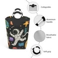 thumbnail image 2 of DouZhe 50L Rectangular Laundry Basket, Fantasy Astronaut Space Rocket Doodle Prints Waterproof Foldable Laundry Hamper with Aluminum Handles, 2 of 6