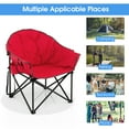 thumbnail image 4 of Costway Padded Camping Folding Moon Chair, Red, 4 of 10
