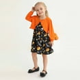 thumbnail image 3 of GYRATEDREAM Toddler Girl Sleeveless Dresses and Long Sleeve Ruffle Cardigan 2 Piece Halloween Outfits, 3 of 7