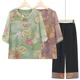 thumbnail image 2 of Camiseta de malla de manga corta de verano para mujeres mayores, estilo ancho, traje fino y transpirable, ropa para madres de secado rápido, 2 of 4