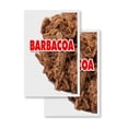 thumbnail image 4 of A-frame Sidewalk Barbacoa 24" x 36" Double Sided A-Frame Sidewalk Sign, Includes 2 Installed Vinyl Decals | Foldable Portable White Signicade Sandwich Board Signs, 4 of 5