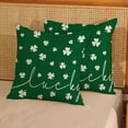 thumbnail image 2 of St Patricks Day Pillow Covers 18x18 Green White Clover Decor Throw Pillows Case for Couch Lucky Shamrocks Spring Indoor Outdoor Decorative Cushion Case for Sofa Bed Decorations Set of 2, 2 of 6
