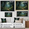 thumbnail image 4 of Designart "Green Oak Tree Shadows I" Landscapes Floater Framed Wall Art Living Room, 4 of 7