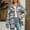 Gray, variant on MexChoioe Womens Sherpa Lined Jacket Plaid Lapel Collar Snap Button Long Sleeve Fall Winter Warm Outer Coat with Pockets