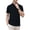 Black, variant on Men'S Po-Lo Shirt Solid Color Short-Sleeve Business Casual T-Shirt White XL