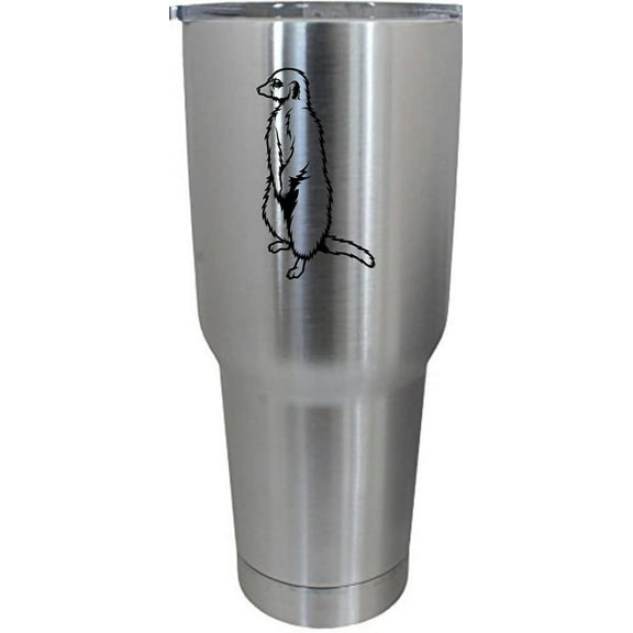 Meerkat Body Zoo Animal Themed Etched 30oz Stainless Steel Tumbler