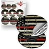Decal Style Vinyl Skin Wrap 3 Pack for PopSockets Painted Faded and Cracked Red Line USA American Flag (POPSOCKET NOT INCLUDED) by WraptorSkinz