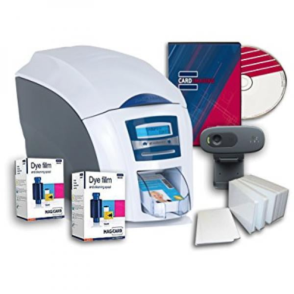 Magicard Enduro 3e Dual Sided ID Card Printer & Supplies Bundle with Card Imaging Software 3633-3021