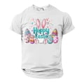 thumbnail image 2 of ZQUUVOU Men's T-Shirt Casual Short Sleeve Easter Printed Crew Neck Shirts (White,S), 2 of 4