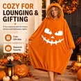 thumbnail image 5 of Halloween Pumpkin Costume Oversized Wearable Blanket Hoodie Cozy Plush Halloween Cosplay Costume, 5 of 7