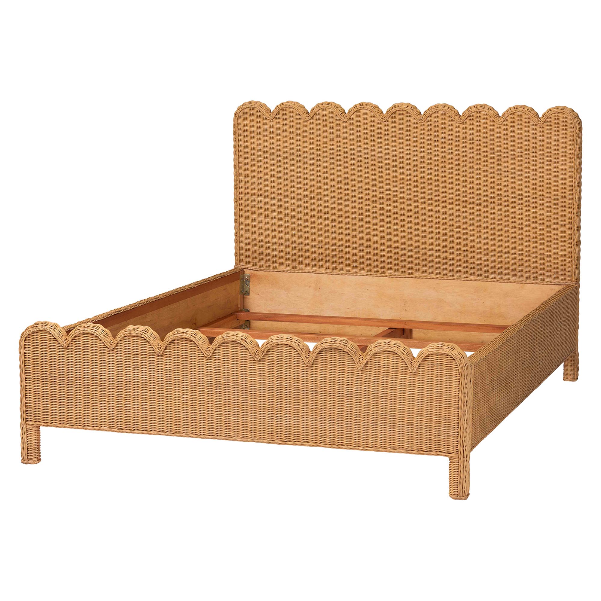 bali & pari Maritza Boho Bed, Queen, Light Honey